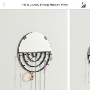 Urban Outfitters Aimee Jewelry Storage Hanging Mirror